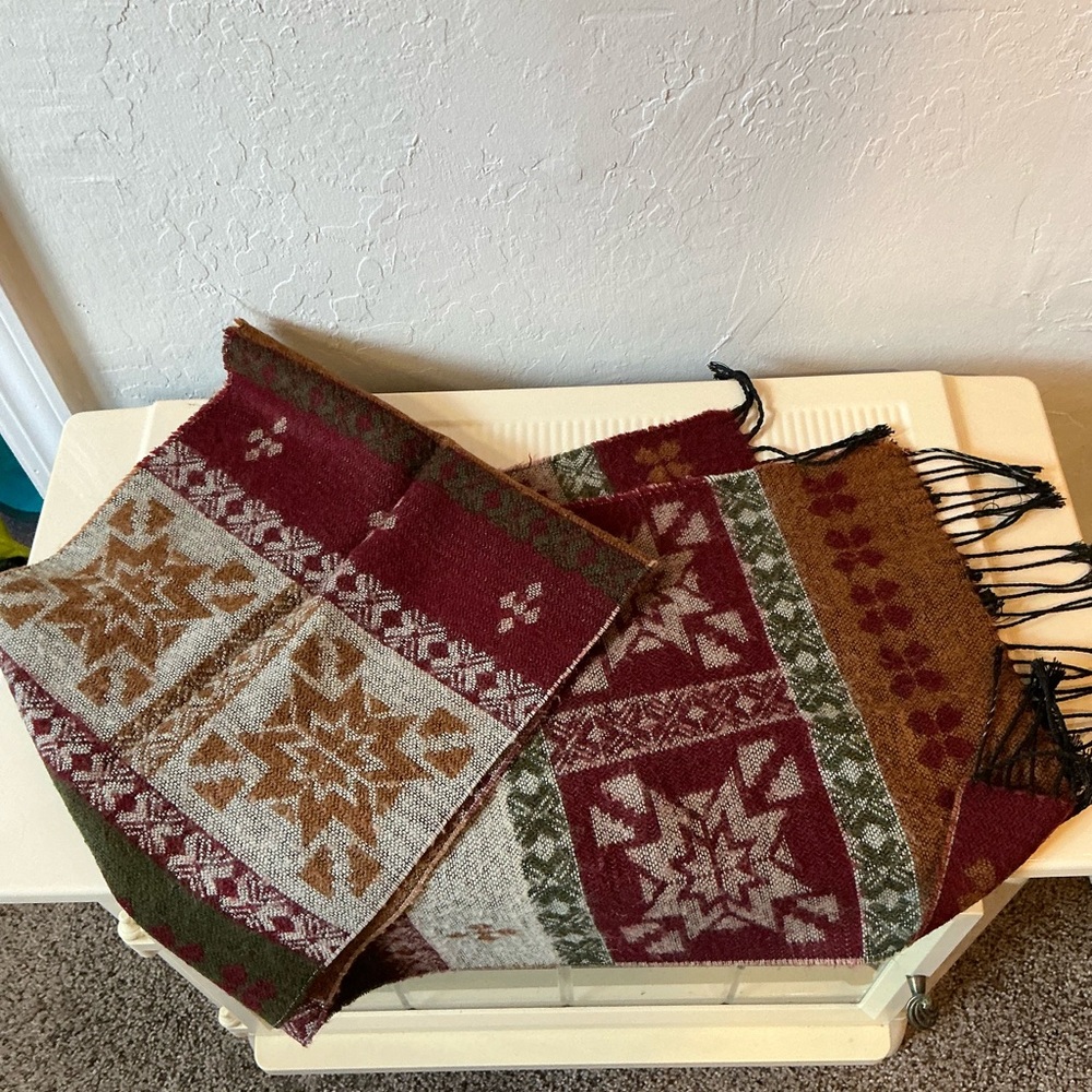Multicolor earthtones Woven scarf 🧣 mountain winter vibes